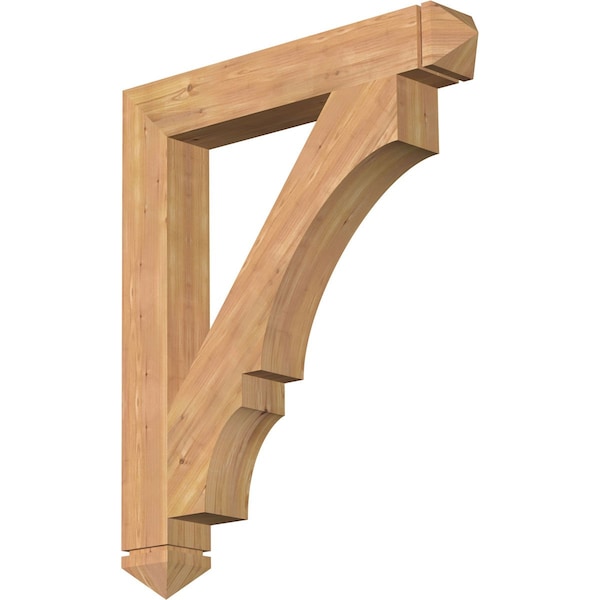 Ekena Millwork Balboa Arts & Crafts Smooth Bracket, Western Red Cedar, 5 1/2"W x 38"D x 46"H BKT06X38X46BOA03SWR - main